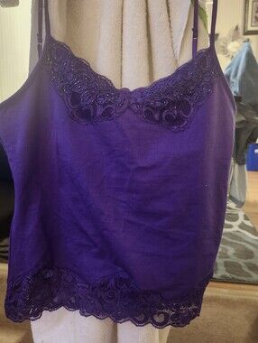 WD.NY Purple Lace Trim Camisole